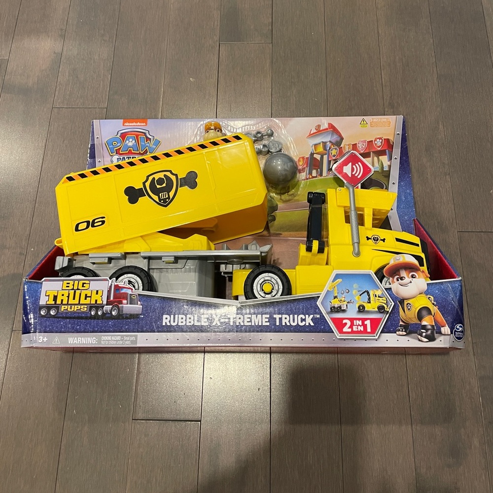 Paw Patrol Rubble X-Treme Yellow Construction Dump Truck